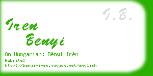 iren benyi business card